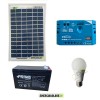 Solar lighting kit panel 10W for 5 hours LED bulb lamp 7W 12V 