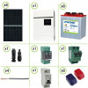 3KW Solar photovoltaic Kit Sunforce 5KW 48V Pure wave inverter MPPT 100A Charge Controller acid tubular plate battery