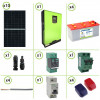 Solar photovoltaic system 3.7KW 48V hybrid inverter 5KW MPPT 80A tubular plate battery