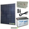 Starter Kit Plus Solar Panel 200W 12V AGM Battery 100Ah Controller PWM 20A LS2024B RS485 and USB cable