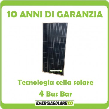 Pannello Solare Fotovoltaico 150W 12V Camper Barca Giardino impianto Baita + Ebook