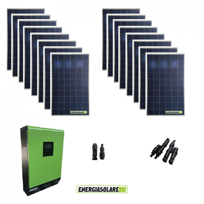 Coppia di Connettori Compatibili con MC4 sdoppiatore per 3 Pannelli Solari  Fotovoltaici