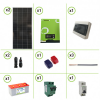 Kit solare fotovoltaico pannelli monocristallini 400W 12V inverter onda pura Edison10 1KW MPPT batteria 210Ah piastra tubolare