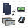 Kit baita pannello solare 560W 24V inverter onda pura 2000W 24V 2 batterie AGM 200Ah regolatore NVsolar