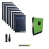 Impianto fotovoltaico Solare 2.5kW Inverter ibrido ad onda pura Genius50 5KW 48V con regolatore di carica MPPT 80A 450Voc