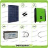 Kit solare fotovoltaico 4.2KW Inverter onda pura Infinity 5000W 48V regolatore MPPT 10Kw 900Vdc Batterie AGM 