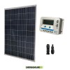 Kit solare con pannello fotovoltaico 100W e regolatore di carica EPEVER 10A VS1024AU con prese USB