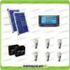 Kit solare illuminazione stalla, casa di campagna 40W 24V 6 lampade LED 9W 3 ore al giorno regolatore di carica NV