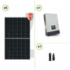 Kit fotovoltaico pannelli 3000W Inverter ibrido solare SNA5000 5KW Regolatore doppio MPPT 480VDC 6.4KW PV chiavetta WIFI