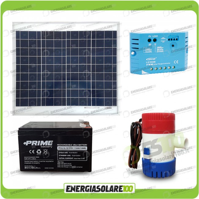 Kit solaire photovoltaique 12v 30Wc + batterie 12Ah