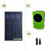 Kit solaire Panneaux photovoltaïques 280W 2240W avec onduleur hybride solaire à onde pure 5600W 48V contrôleur de charge MPPT 120A 450VDC 6KW PV max