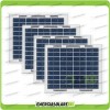 Lot de 4 panneaux solaires photovoltaiques 5W 12V polycristallin Pmax 20W