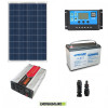 Kit panel solar 100W 12V inversor onda modificada 600W batería AGM 100Ah
