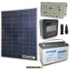 Kit placa solar panel fotovoltaico 200W 12V Batería 100Ah AGM regulador de carga 20A panel de control MT-50