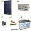 PRO Kit panel solar 280W 24V 10A policristalino controlador de carga LS 2 cables de batería de 100 Ah AGM