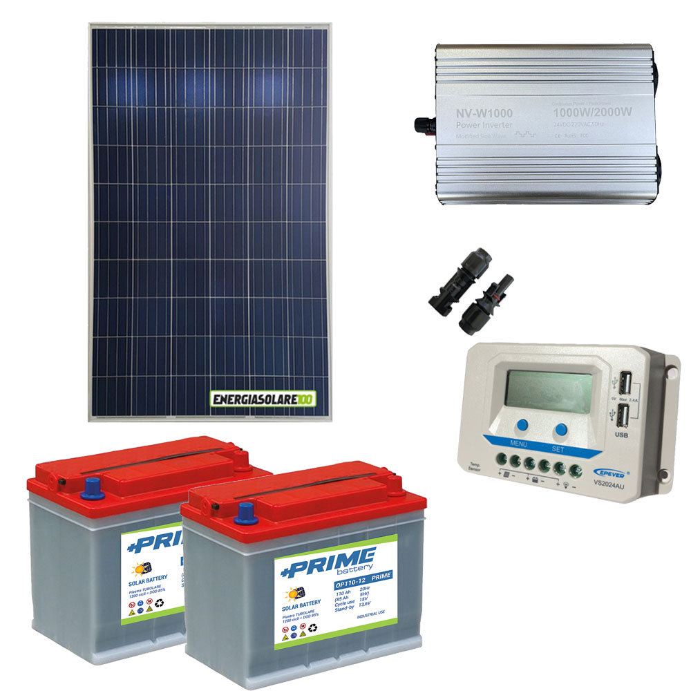 Kit Solar Photovoltaik Panel 100W 12V Laderegler 10A PWM Nvsolar Wohnmobil  Haus Lighting