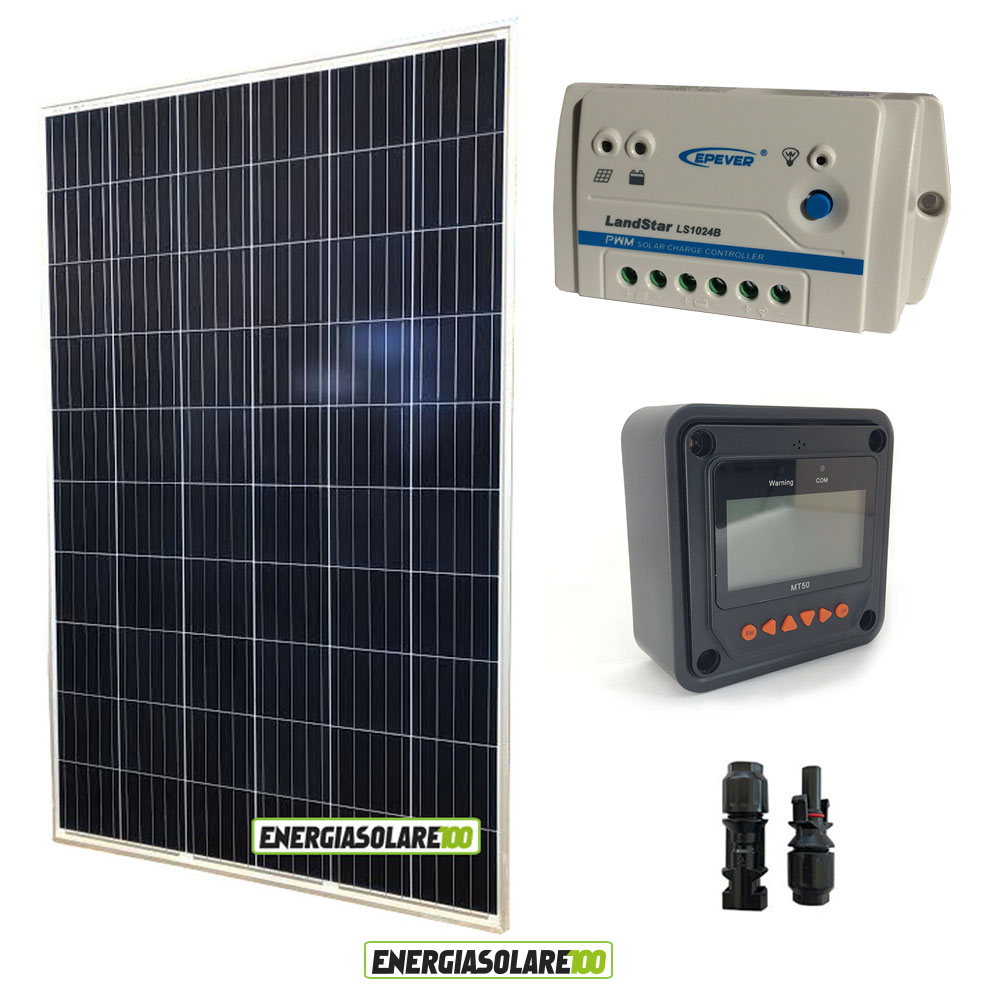 Kit panel solar fotovoltaico placa 200W 12V regulador 20A Panel control  remoto M