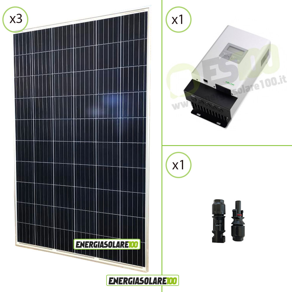Solar system photovoltaic panel 810W 12V poly solar charge controller 60A MPPT stand alone RV boat