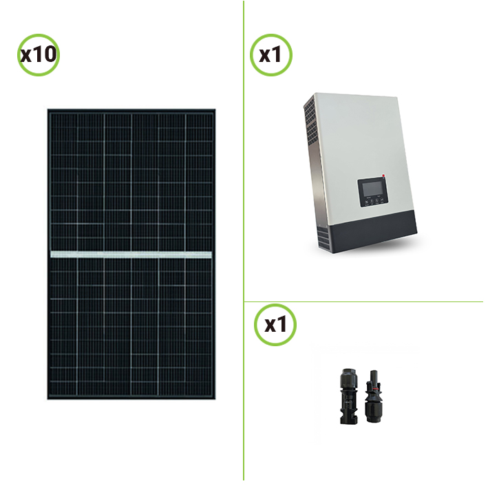 KIT FOTOVOLTAICO INVERTER 5000W 2X PANNELLI 100W 2X BATTERIE 38A CONTROLLER  30A –  – elettronica, musica, videogames, DVD e tanto altro