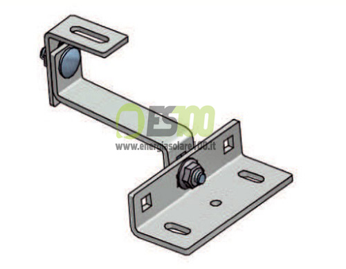 9525-225-ARD-R - Staffa regolabile a L in acciaio inox per tetto